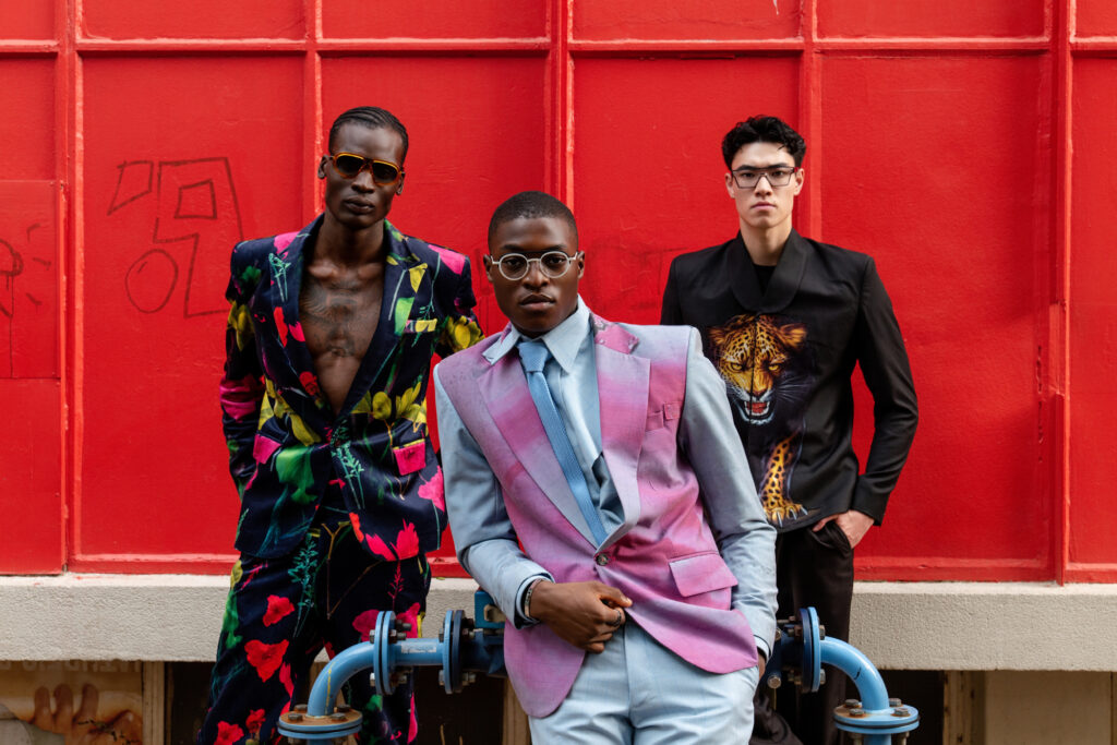 urban fashion editorial thapelo orange backdrop