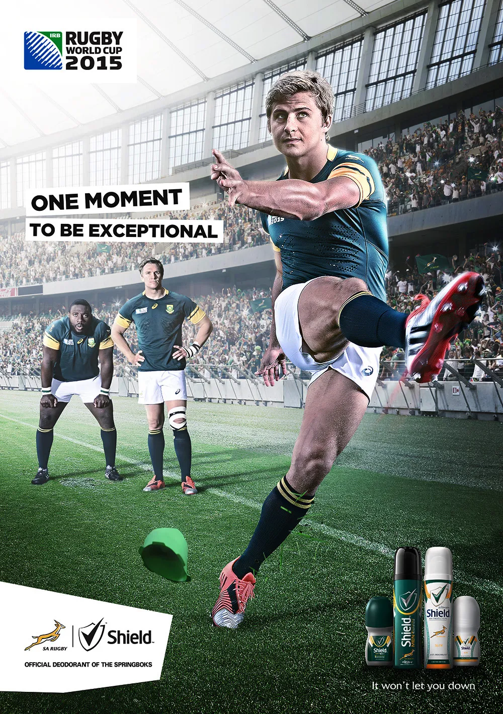 Shield Springboks sponsor advertising photography